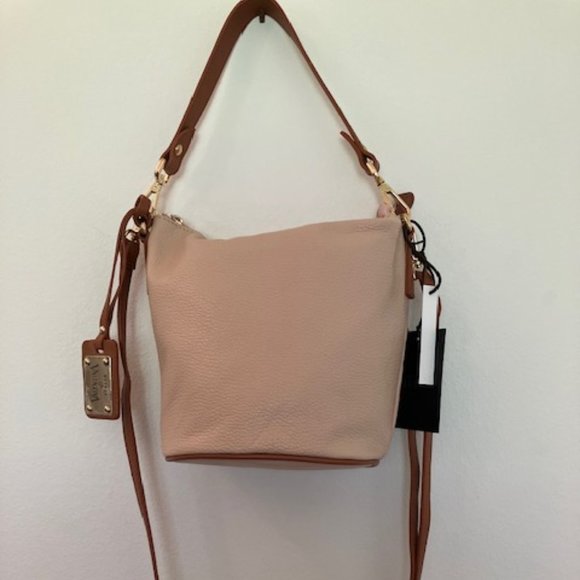 Valentina Blush Leather Bucket Handbag - Picture 2 of 13